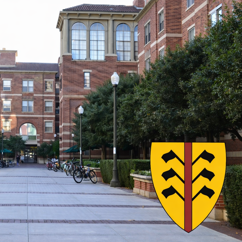 Image of Parkside International Residential College with crest in lower right