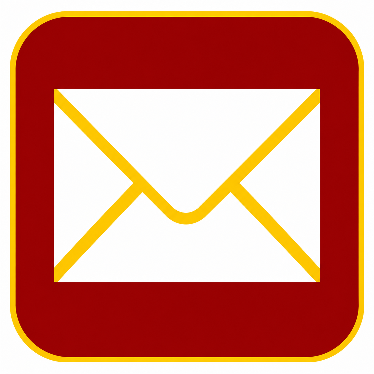 Flat Cardinal Red Email Icon - RA Application
